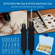FASTTOBUY Wood Burning Kit with Stencils,Adjustable Temperature Dual Pyrography Pen Station-104 Piece Set Working Engraving Supplies