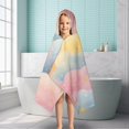 thumbnail image 6 of Pastel Cloud Starry Sky Hooded Bath Towel，50"x30" for Ages 3 To 12 Kids, Quick Dry Lightweight Soft Microfiber Hood Beach Towel Cover Up for Kids, 6 of 7
