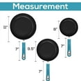 thumbnail image 2 of 3 Piece Frying Pans Nonstick for Cooking, 8 Inch, 9.5 Inch and 11 Inch Nonstick Frying Pan Set with Silicone Handle, 2 of 6
