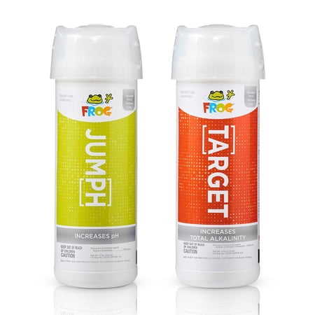 FROG JumpH pH Increaser & TArget Total Alkalinity Increaser for Hot Tubs and Swim Spas - 2 lb Bottles with TruDose Measuring Caps for Easy Maintenance & Balancing