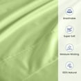 thumbnail image 5 of 500-TC Egyptian Cotton Full Round Bed Sheet Set – Fits 80" Diameter Mattress, 25-30" Deep Pocket – Solid Sage Green, Full 80" Diameter, 5 of 6