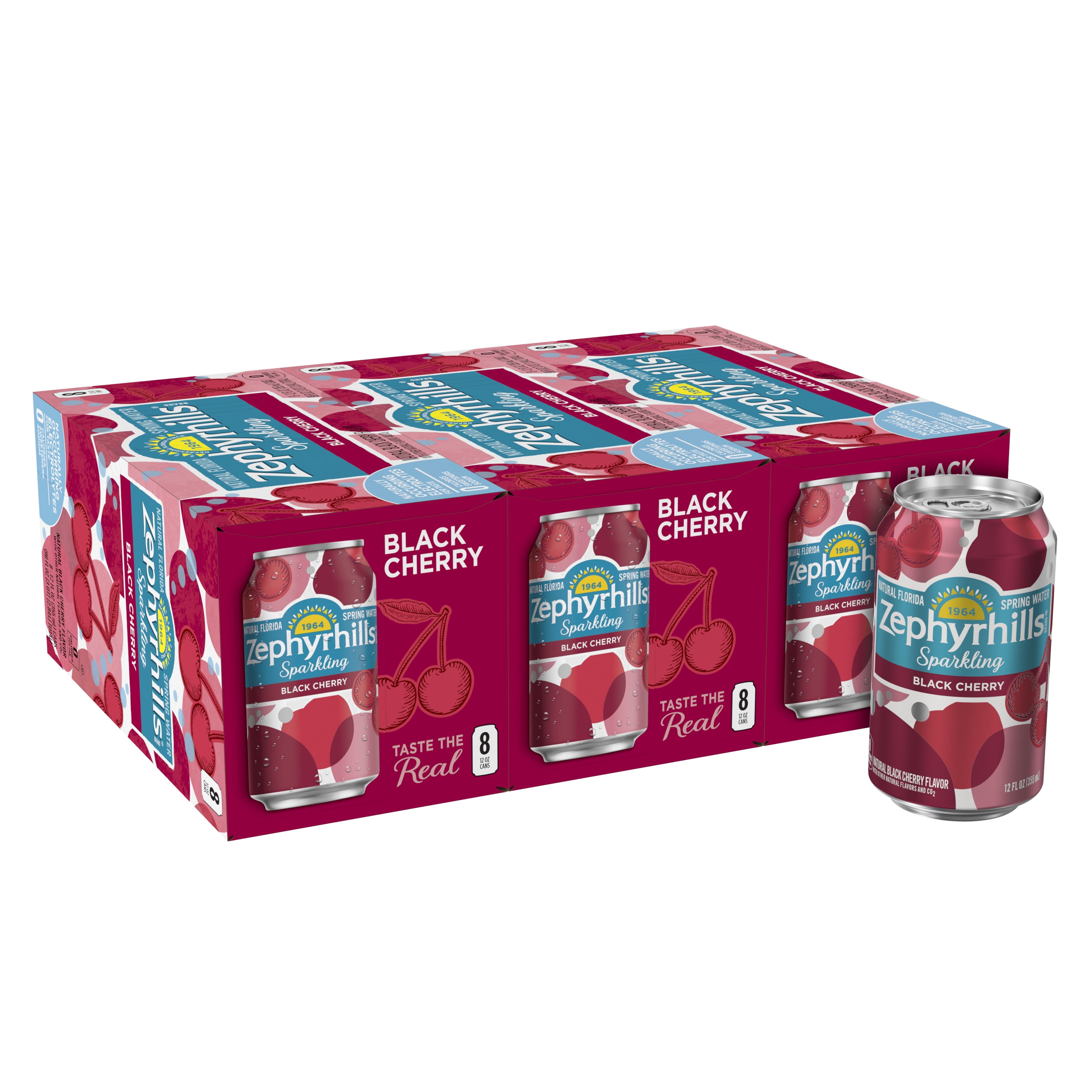 Zephyrhills Sparkling Water, Black Cherry, 12 oz. Cans (24 Count)