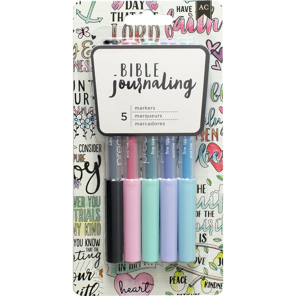 American Crafts Bible Journaling Precision Pens 5/PkgPastels Walmart