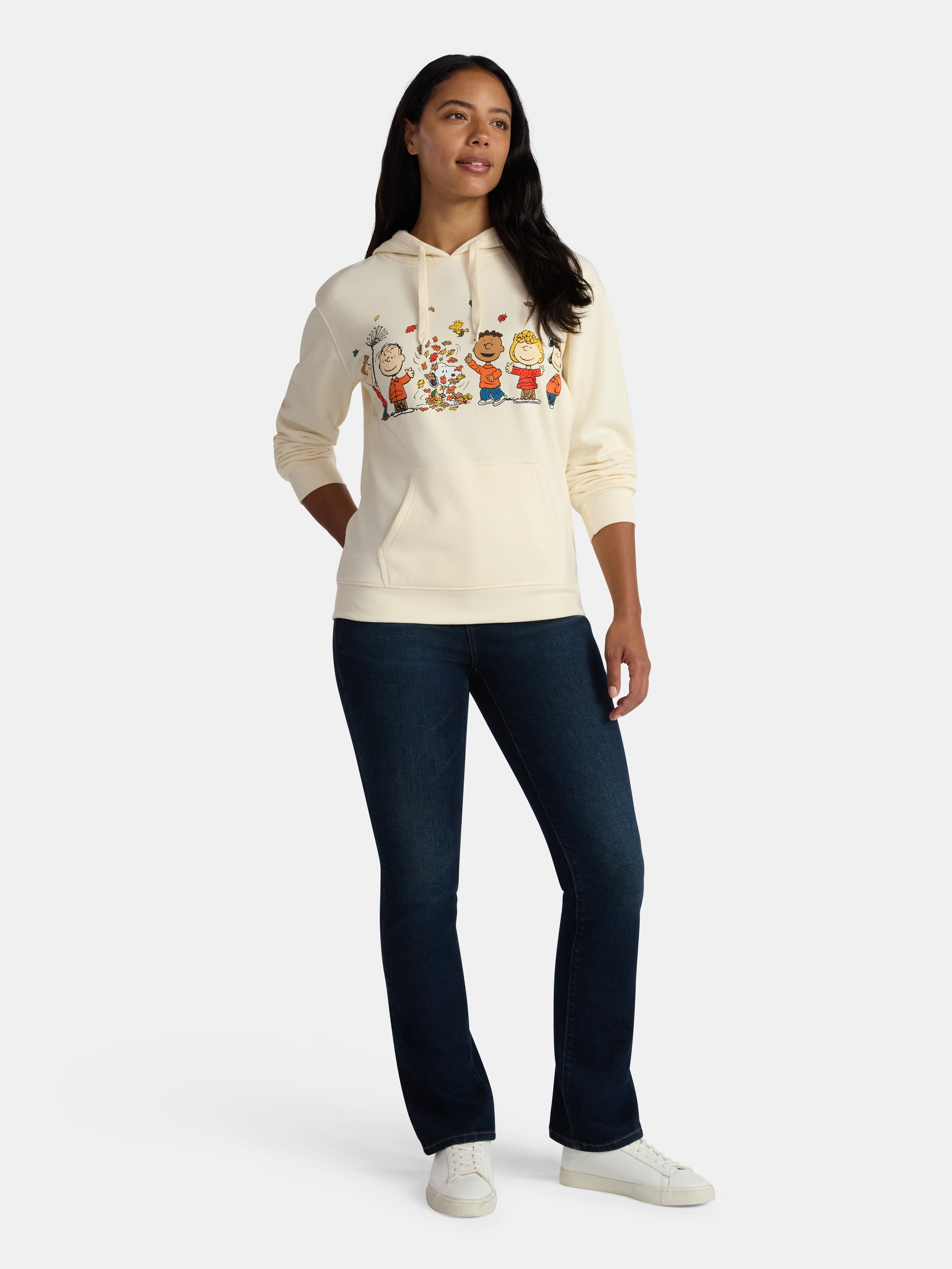 Peanuts Women's Fall Graphic Hoodie with Long Sleeves, Sizes XXS-XXL