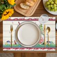 thumbnail image 4 of Gnomes Easter Placemats Set of 12, Eggs Tulips Spring Floral Wooden Placemats for Dining Table, Place Mats for Kitchen Tabletop, Waterproof Wipeable Dining Table Mats Set, 4 of 9