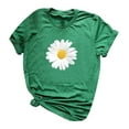 thumbnail image 4 of Babysbule Womens Tops, Plus Size Women Short Sleeve Floral Printed Sunflower O-Neck Tops T-Shirt Blouse, 4 of 5