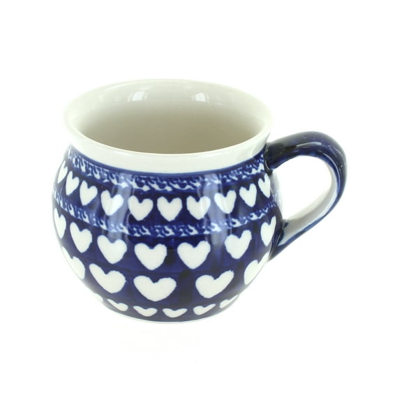Blue Rose Polish Pottery Valentina Medium Bell Shaped Mug