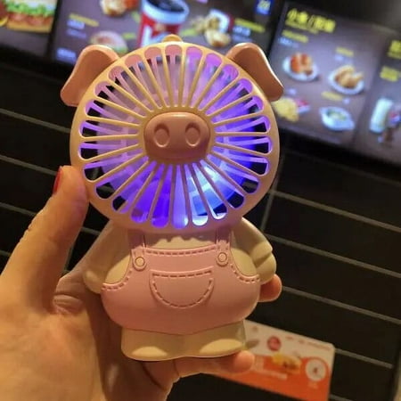 

Sanrio Night Light Fan Hello Kitty Cute Animal Modeling Mini Luminous Fan Portable Trip Hand Fan Usb Long Endurance Summer Fan