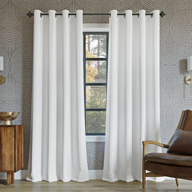 Cortina Sun Zero Nordic, paquete de 2 unidades, 100% opaca, 132 x 244 cm, color blanco