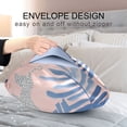 thumbnail image 4 of Yayeee Pillowcase Standard Size Set of 2 Satin Wrinkle Resistant Pillow Case, Pink Leaves, 4 of 7