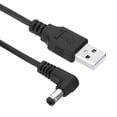 thumbnail image 4 of Uxcell 3Ft USB to DC 5.5x2.1mm Barrel Jack Power Cord, 5 Pcs 24AWG Wire Adapter Connector Charging Cord, Black, 4 of 6