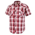 thumbnail image 1 of Camisa vaquera a cuadros COEVALS CLUB para hombre con botones a presión de perlas, 1 of 7