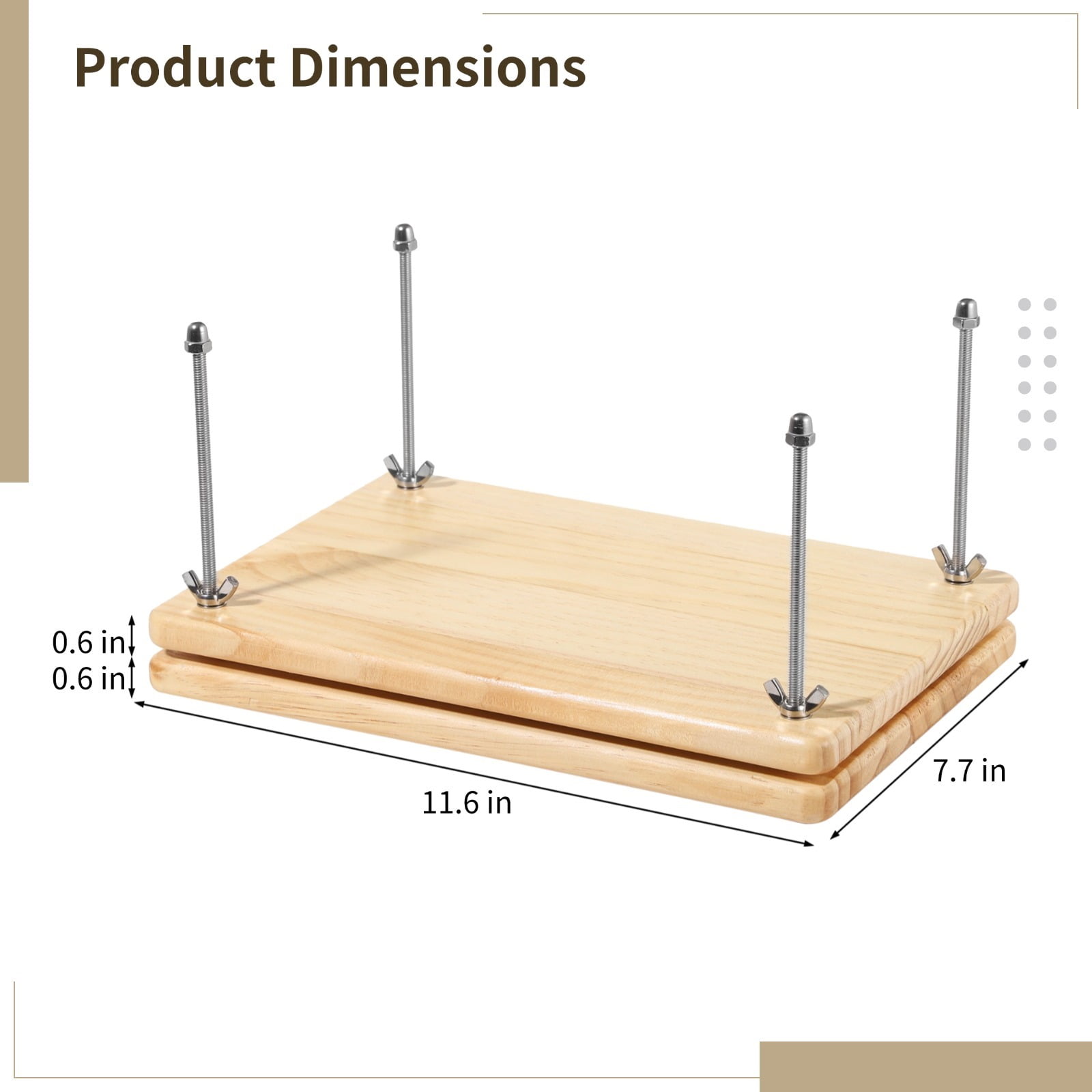 40 PCS Professional Book Binding Kit, 11.6 x 7.7 Inches Wooden Book Binding Press, Book Binding Tools, Book Binding Supplies, Book Cover Board Bone Folder Awl Binding Strap DIY Tools