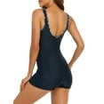 thumbnail image 3 of RELLECIGA Women's Plus Size Athletic Boyleg One Piece Swimsuits Sport Bathing Suit, 3 of 6