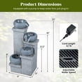 thumbnail image 3 of Gymax 4-Tier Water Fountain 23'' Cascading Bowl Waterfall Fountain w/LED Lights & Pump, 3 of 10