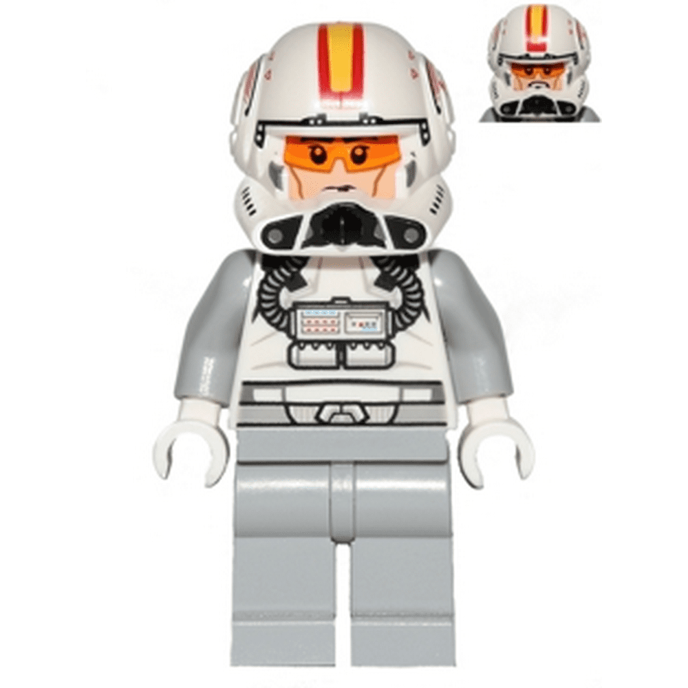 LEGO Star Wars Clone Pilot, Ep.3 with Open Helmet Yellow and Red Markings (75072) Minifigure