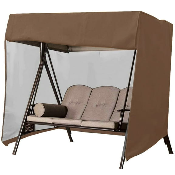 Patio Swing Cover, Waterproof 3 Triple Seater Hammock Cover for Garden Glider Chair Patio Furniture, All Weather Protection Outdoor Furniture Protector, 87 x 49 x 67 inches