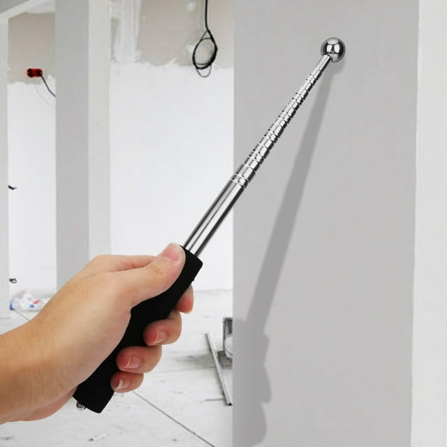 Martillo De Detección De Sonido, De Esponja Retráctil, Ahorro De Espacio, Cuerpo De Acero Inoxidable, Martillo De Tambor Hueco Para Techos Para Pared