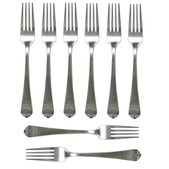 Wallace Lotus 18/8 Stainless Steel Dinner Fork (Set of Eight)