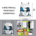 thumbnail image 3 of Sigee Snow Gnome for Winter for Drawstring Zipper Backpack ,Waterproof, Durable, Lightweight Gym Bag for Sports, 3 of 5