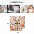 thumbnail image 5 of Easter Rabbit Cloth Napkins, Rustic Tulips Flowers Vintage Botanical Washable and Reusable Dinner Napkins Set of 2, Table Napkin for Kitchen Party Birthday Wedding Hotel Housewarming 20"x20", 5 of 9