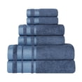 thumbnail image 2 of BNM Cotton 6 Piece Bathroom Towel Set, Navy Blue, 2 of 11