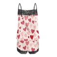 thumbnail image 6 of Vetsdori Sleeveless Pajamas Sets for Women Heart Print Casual Homewear 2 Pieces Shorts & Top,Summer Lace Loungewear Sleepwear Womens PJ Sets Soft, 6 of 6