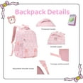 thumbnail image 4 of Backpack Set Heart-print School Bookbag Cute Lightweight Schoolbag Set with Lunch Box, 4 of 6