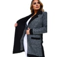 thumbnail image 3 of Women's Thick Knit Sherpa Collar Open Front Cardigan with Pockets, 3 of 4
