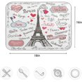 thumbnail image 4 of GZHJMY Trendy Collection Paris Eiffel Tower Symbols Absorbent Dish Drying Mat Microfiber Kitchen Countertop Table Protector Multi-Purpose Counter Rack Sink Drainer Pad (16" x 18"), 4 of 6