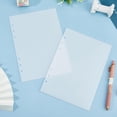 thumbnail image 7 of 10Sheets A5 6 Holes Ring Index Page Frosted Plastic Discbound Notebook Index DividerSheets Blank Top Dividers for Planner Notebook Loose Leaf Binders 8.6x5.8x0.01inch Hole: 6mm, 7 of 7