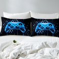 thumbnail image 4 of Erosebridal Gradient Blue Gampad Twin Sheet Sets, Gamer Game Bedding Twin Size for Teens Bedroom Decor 3-Piece, 4 of 7