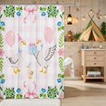 thumbnail image 2 of Erosebridal Goose Shower Curtain 72Wx84L for Girls, Pink Gingham Waterproof Bathroom Shower Curtain, 2 of 5