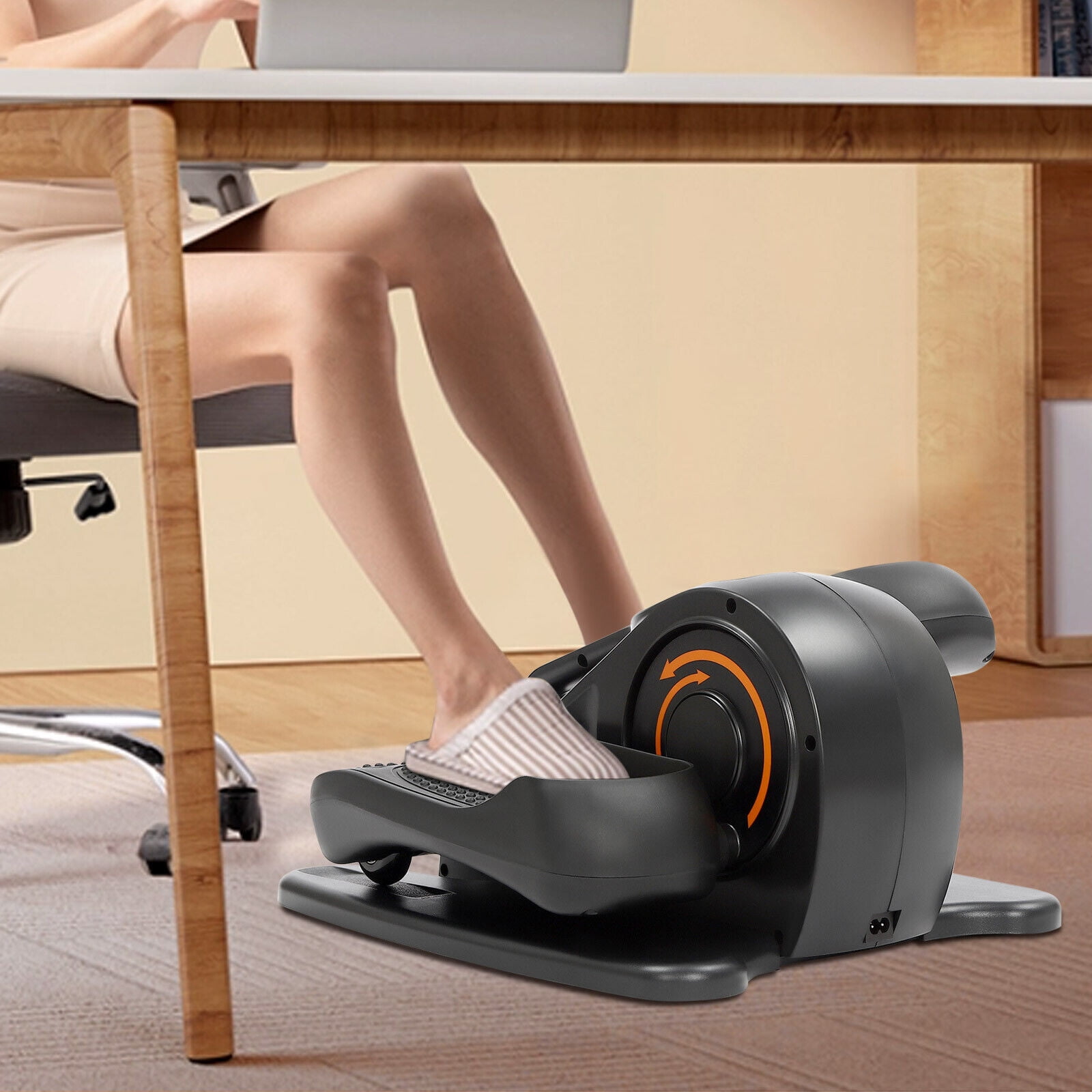 Under Desk Elliptical Machine Trainer Rehab Electric Sitting Leg Foot Pedal Exerciser
