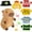 Brown, variant on Capybara Plush with 9 pcs Clothes & Accessories, 10.2 in Cute Capybara Stuffed Animal Plush Toys, Dress Up Cute Plushies for Girls/Boys (Brown, Pink)