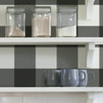 thumbnail image 6 of NuWallpaper Charcoal Farmhouse Plaid Vinyl Peel And Stick Wallpaper, 216-in by 20.5-in, 30.75 sq. ft., 6 of 8