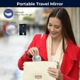 thumbnail image 6 of MIRRORVANA Small Compact 15X Magnifying Mirror for Travel - Handheld, Foldable & Very Lightweight - Mini Pocket-Sized Magnified Mirror for Purse - Round 3.3” Diameter, 6 of 6
