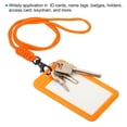 thumbnail image 6 of Uxcell Neck Lanyard Badge Lanyards Long Strap ID Card Holder Keychains Orange, 6 of 7