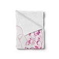 thumbnail image 2 of Rose Soft Flannel Fleece Blanket, Swirling Leaves with Blossoms and Butterflies Dreamlike Natural Composition, Cozy Plush for Indoor and Outdoor Use, 60" x 80", Rose Pink and Magenta, by Ambesonne, 2 of 5