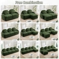thumbnail image 6 of Tabaray 68.5" Loveseat Couch Sherpa Fleece Fabric, Plush Soft Sofa Perfect for Small Space, Modern Living Room Furniture Space with Compact Design and Studio Apartment Use Throw Pillow Design, Green, 6 of 7