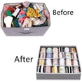 thumbnail image 4 of 24 cajas de almacenamiento plegables para cajones y cajones para sujetadores (gris) Feliz Sencillez, 4 of 5