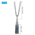 thumbnail image 2 of Uxcell 2 Pack Elegant Handmade Curtain Tiebacks Home Office Decorative, Blue, 2 of 6