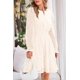 thumbnail image 3 of Minivestido PRETTYGARDEN 2025 para mujer, manga larga, cuello en V, blanco, 3 of 9