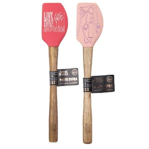 Thyme & Table 2Pack Novelty Silicone Spatula Light Pink & Coral