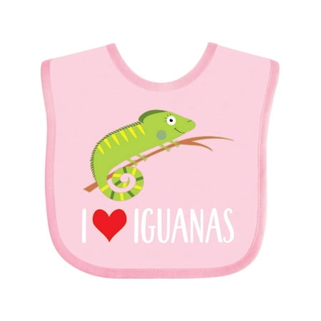 

Inktastic I Love Iguanas Gift Baby Boy or Baby Girl Bib