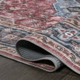 thumbnail image 5 of JONATHAN Y WASHABLE 2 x 8 Runner Rug, Alacati Ogee Medallion - Red/Blue/Brown, WSH103D-28, 5 of 9