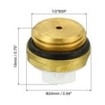 thumbnail image 2 of REGALWOVEN 1/2" BSP Male Thread Manual Radiator Air Vent Plug Valve, Brass Plug, Gold White, 2 of 6