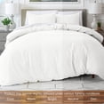 thumbnail image 3 of Bare Home Luxury Duvet Cover and Sham Set - Premium 1800 Collection - Ultra-Soft - Twin/Twin-XL, Fresh Cream, 2-Pieces, 3 of 10