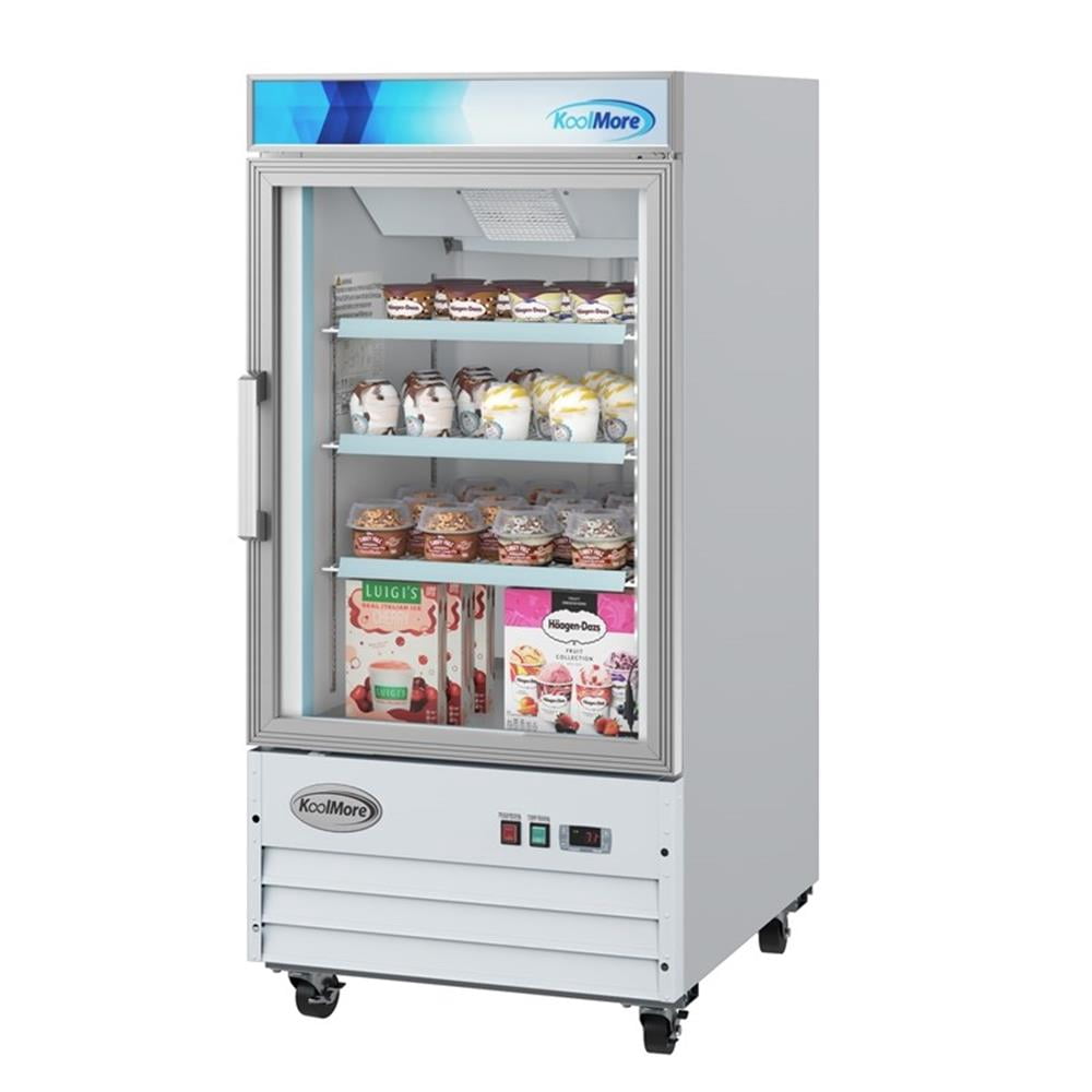 Pemberly Row 26" 1-Door Display Merchandiser Freezer 9 cu. ft. in White