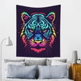 thumbnail image 4 of ZNDUO Neon Tiger Style Pattern Wall Tapestry, Tapestries for Living Room Bedroom Dorm Classroom Office Decor 60x51 Inch, 4 of 8